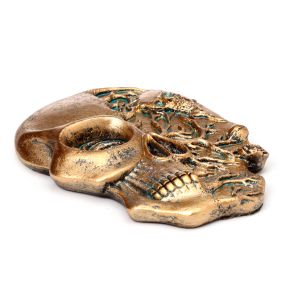 Lapač popela lebka s růží pro vonné tyčinky a kužele Lapač popela lebka s růží pro vonné tyčinky a kužele