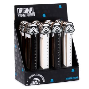 Dřevěné pravítko s hlavou Stormtroopera (15cm) Dřevěné pravítko s hlavou Stormtroopera (15cm)
