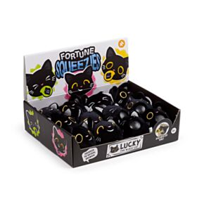 Plyšová mačkací hračka antistres - Queasy Squeezies - Lucky the Black - Kočka Plyšová mačkací hračka antistres - Queasy Squeezies - Lucky the Black - Kočka
