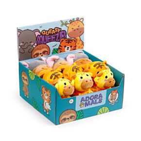 Plyšová mačkací hračka antistres - Queasy Squeezies - Zoo Mix 2 Plyšová mačkací hračka antistres - Queasy Squeezies - Zoo Mix 2