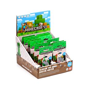Digitální silikonové hodinky - Minecraft obličeje - svítící ve tmě Digitální silikonové hodinky - Minecraft obličeje - svítící ve tmě